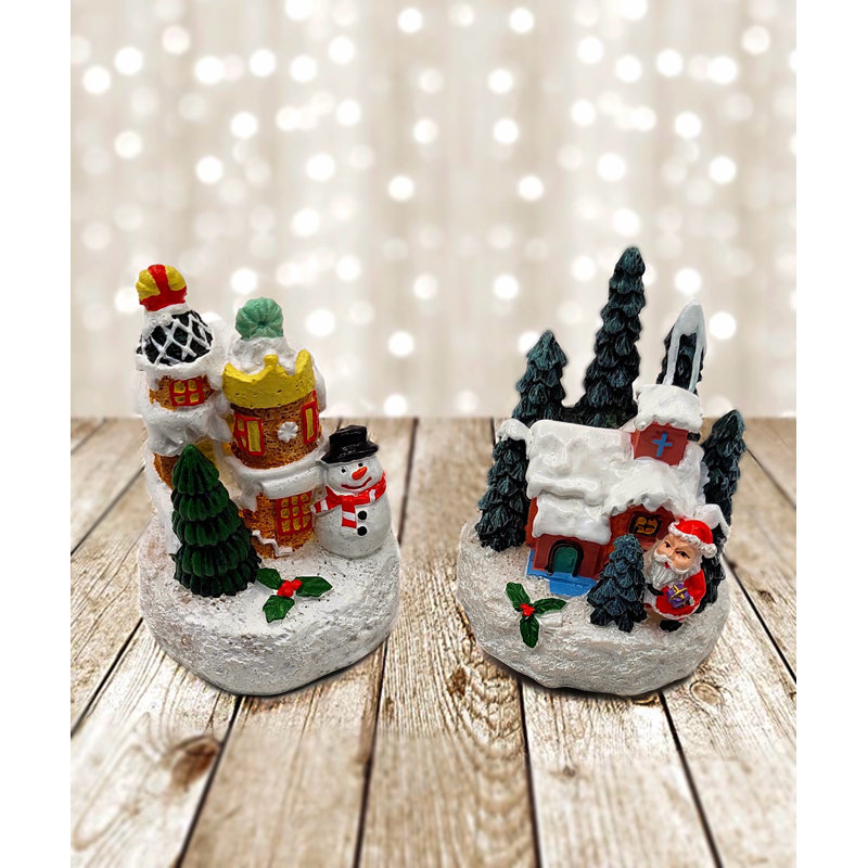 The Holiday Aisle® Festive House with Santa. Christmas Village F07